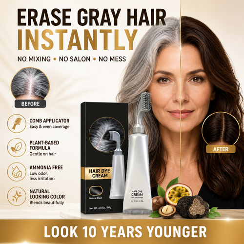 🔥Instant Gray Coverage Hair Dye Comb – Easy, Mess-Free Root Touch-Up for Men & Women