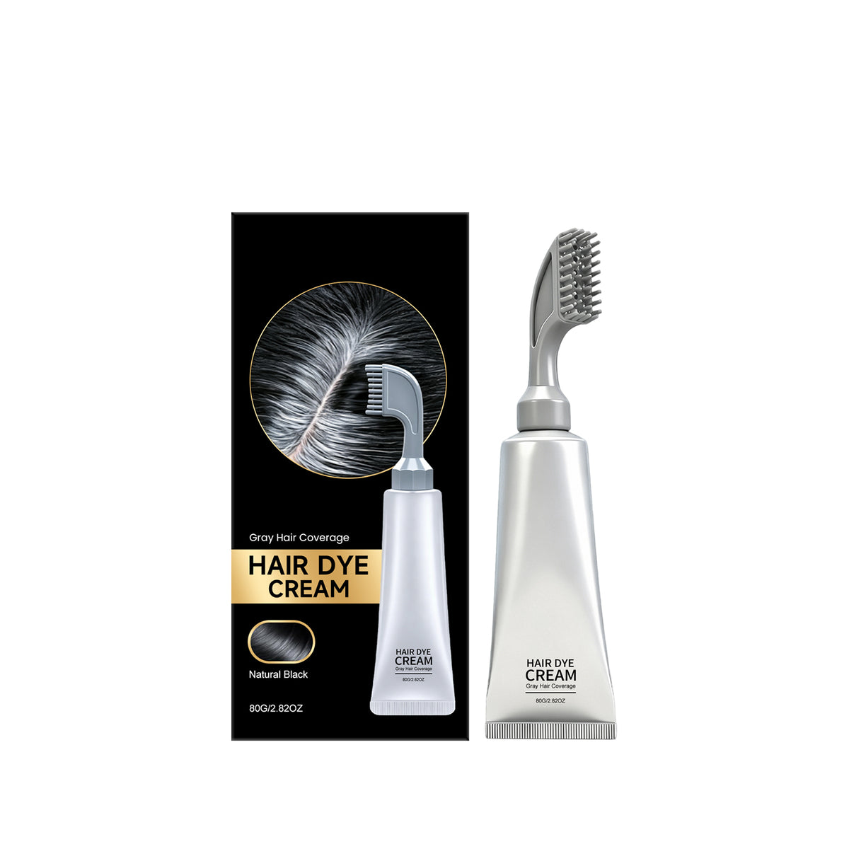 🔥Instant Gray Coverage Hair Dye Comb – Easy, Mess-Free Root Touch-Up for Men & Women