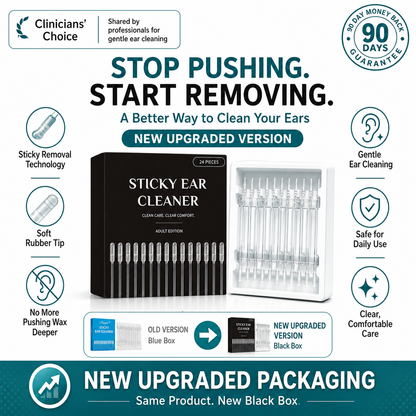 Dual-Ended Sticky Ear Cleaner – Lift Wax Out, Don’t Push It Deeper